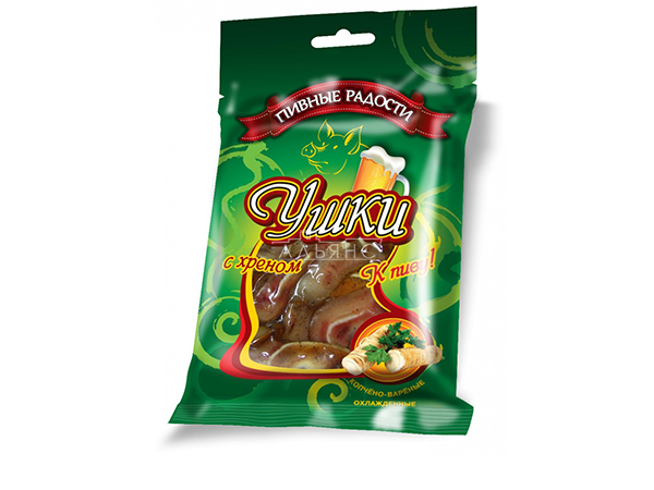 Уши свиные с хреном "Пивные радости" (100гр) в Воскресенске