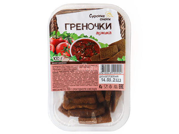 Сурские гренки с Аджикой (100 гр) в Воскресенске