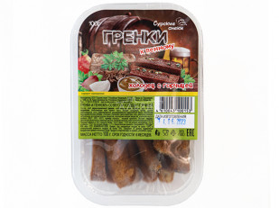 Икорные чипсы вяленые: Сурские гренки Холодец с горчицей (100 гр)