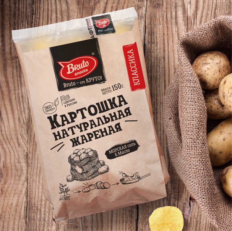 Картофель «Бруто» с солью 130 гр. в Воскресенске