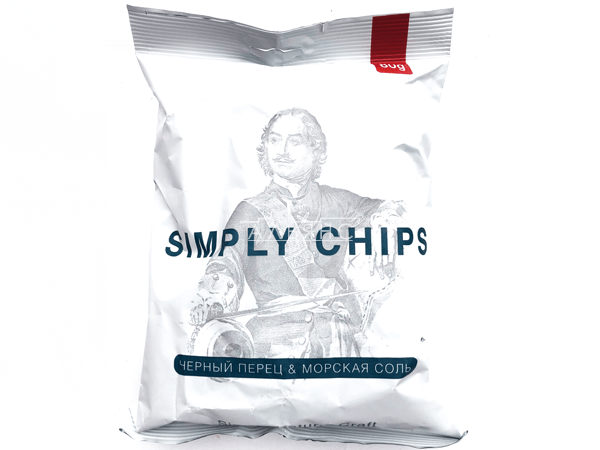 Картофельные чипсы "Simple chips" Морская соль и черный перец 80 гр. в Воскресенске